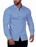 hemd hellblau button down 【4-Wege-Stretchmaterial】Herren Formelle Hemden, 4-Wege-elastisches Material passt perfekt auf jeden Körpertyp und ermöglicht eine größere Beweglichkeit in jede Richtung ohne Einschränkung, so dass Sie Activewear Komfort und Mobilität genießen können.