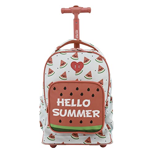 J World New York Mochila infantil Sparkle Rolling, Melancia, One Size, Mochila infantil brilhante