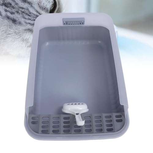 Caixa de Areia para Gatos, Caixa de Areia Grande Com Tampa e Tampa de Peneiração Superior Caixa de A