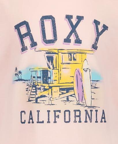 Image of Roxy Girls' Short Sleeve Boyfriend Fit Logo Tee, Crew Neck Graphic T-Shirt, Soft & Comfortable