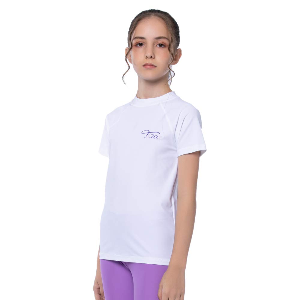 Dziewczęca koszulka kąpielowa z krótkim rękawem UV UPF50 + szybkoschnący Rashguard