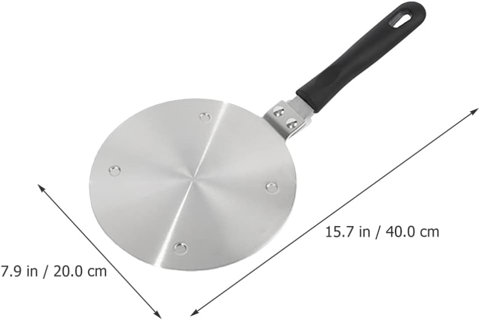 Kichvoe 1set Heat Diffuser Plate with Handle Induction Adapter for Electric Cookers for Even Heat Distribution Convenient Kitchen Cooking Tool