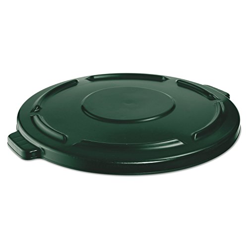 Rubbermaid Commercial Products FG264560DGRN Brute Heavy-Duty Round Trash/Garbage Lid, 44-Gallon, Green