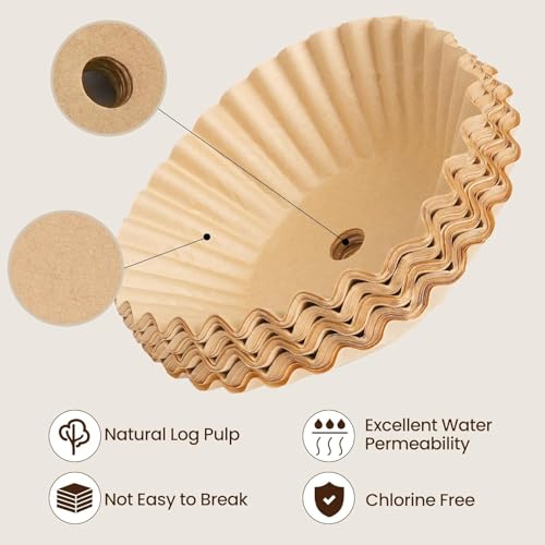 Image of 300pcs Coffee Filters Compatible with Hamilton Beach Coffee Urn, Unbleached Paper Filters for 45cup Hot Drink Dispenser