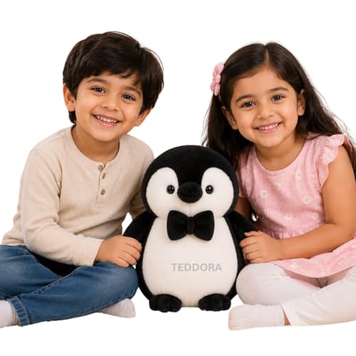 Image of Mr.Bow Pingo Soft Toy for Girls Boys Kids,Black,Penguin Animal Plush Stuffed Baby Teddy Gift Birthday, 25 cm