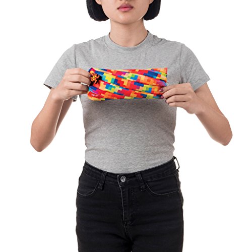 Zipit Pixel Pencil Case For Kids, Large Capacity Pencil Pouch, Holds Up To 30 Pens, Made Of One Long Zipper! (Yellow) #TOP4
