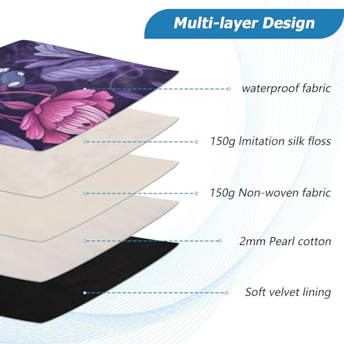 Funda para portátil 13-14 pulgadas con diseño floral miniatura 4