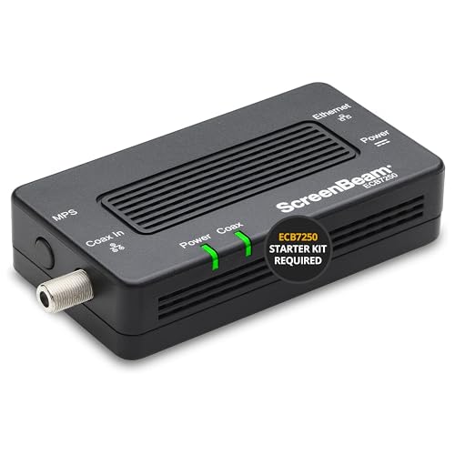 ScreenBeam Bonded MoCA 2.5 Network Adapter for Highest Speed Internet, Ethernet Over Coax - Single Add-On Adapter for Existing MoCA Network (Model: ECB7250S02)