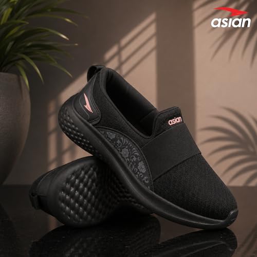Image of ASIAN Style Walk-02 Women Walking Shoes with Memory Foam Cushion, Lightweight Slip-On Design, Breathable Upper Stylish Casual Shoes
