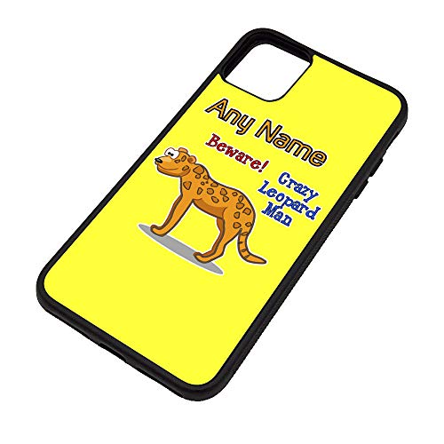 UNIGIFT - Carcasa de TPU para iPhone 11 Pro, diseño de leopardo loco, color blanco Cover