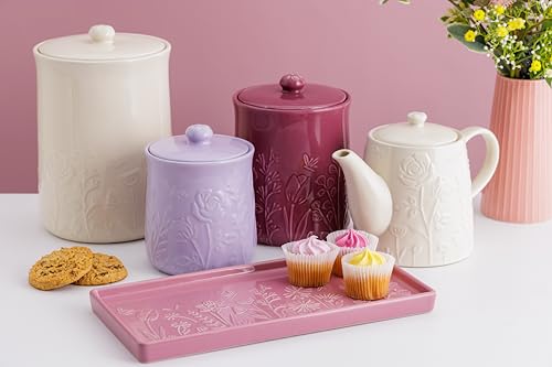 Mason Cash In the Meadow Spoon Rest Embossed Floral Design, Durable Stoneware – Ideal for Keeping Worktops Clean – Classic Kitchen Accessory - Image 6