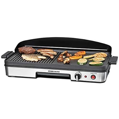 ROMMELSBACHER Tischgrill BBQ 2003 - Turbo-Grillzone, 3-Lagen-Antihaftbeschichtung, Grillfläche 50 x 25 cm, 1900 Watt