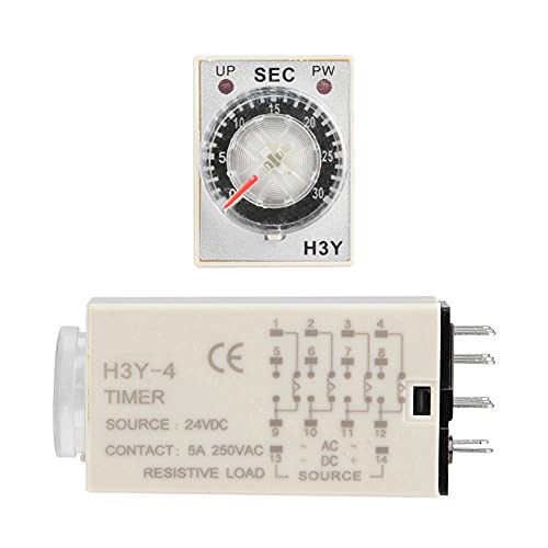 H3Y-4 Relé temporizado DC 24V Temporizador Ponteiro Controle Temporizador Interruptor de Controle At