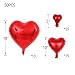 AnnoDeel 50pcs Heart Mylar Balloons, 18inch Red Heart Foil Blloons 3 Size Random 10inch 5inch Small Heart Balloons for Birthday Wedding LOVE Valentine's Day Party Decorations