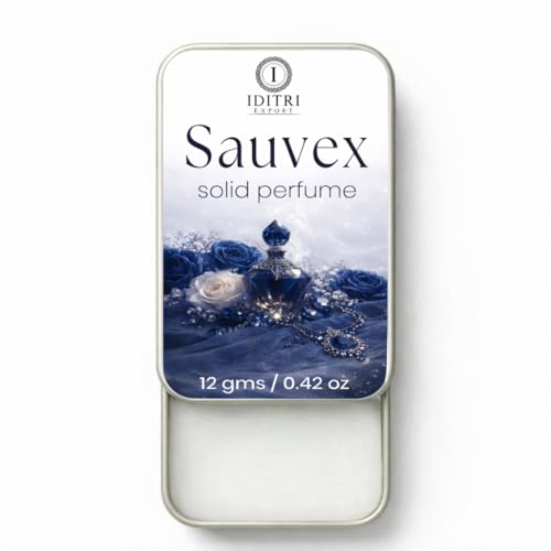 Image of Solid Perfume Sauvex | Fruitberry air | Alcohol Free Wax Perfume Balm, Long Lasting Pocket Fragrance Tin 12g, Non Greasy Smooth Glide, Travel Friendly Unisex | Office Wear | Gift Ready