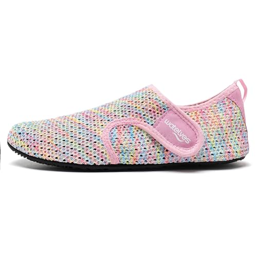 Image of WateLves Water Shoes for Women Men Swim Beach Aqua Socks Quick Dry Barefoot House Slippers Travel Shoes with Adjustable Magic Tape for Pool Diving Boating Yoga Surf