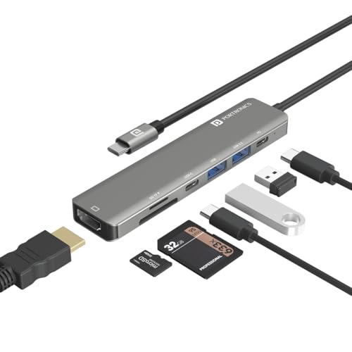 Best Accessories for Your Laptop 54 Portronics Mport 52 USB C Hub Dock (7-in-1), Multiport Adapter wi...