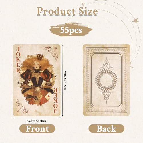 Image of PATPAT Poker Playing Cards, Pack of 55 for All Ages, Vintage Card Games Playing Cards for Adults Poker Set with Rabbits, Owls, Animal Characters for Family Game Nights, Party Activities, Collections
