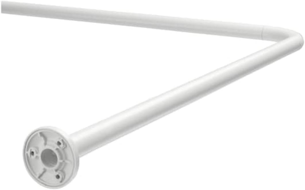 Digital Shoppy Aluminium,Polyamide plastic Vikarn Shower Curtain Rod, White, 44.09x1.57x3.94 In