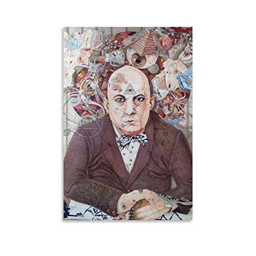 BDTSRT Leinwand Wandkunst Malerei Kein Rahmen 60X90cm Aleister Crowley Cover