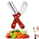 Pelapatate Multifunzione – Coltello Cucina 3-in-1 Lama Acciaio Inox, Manico Legno Ergonomico, Affetta Julienne e Apribottiglie per Verdure e …