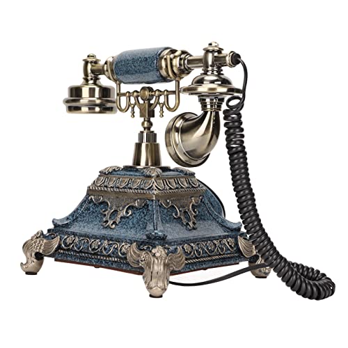 Teléfono fijo retro antiguo con display retroiluminado y manos libres miniatura 1