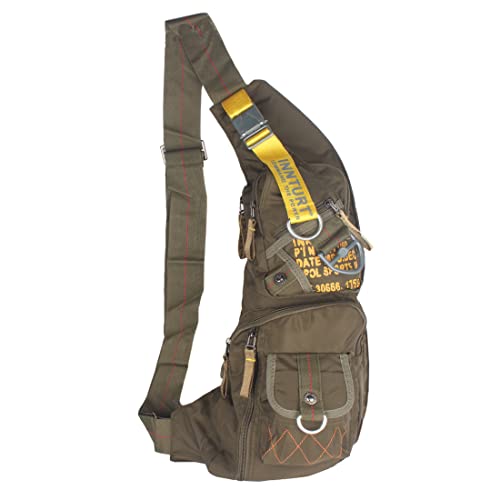 Innturt Nylon Sling Bag Backpack Shoulder Bag Daypack Large Army Green