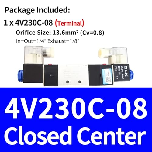 Électrovanne pneumatique 4V330C-10 pour bloquer un vérin en position - 3