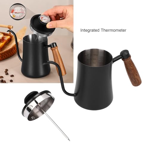 Tetera Gooseneck 500ML con Termómetro Acero Inox miniatura 2
