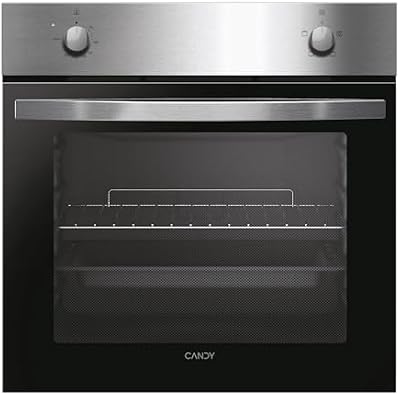 Candy Idea FIDCP X200, Horno Estático, 70L, 2400W, 1 Bandeja y 1 Rejilla, Limpieza Aquactiva, 4 Funciones, 2 Mandos Mecánicos, Puerta Doble Cristal, Inox y Negro