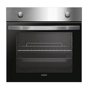 Candy Idea FIDCP X200, Horno Estático, 70L, 2400W, 1 Bandeja y 1 Rejilla, Limpieza Aquactiva, 4 Funciones, 2 Mandos Mecánicos, Puerta Doble Cristal, Inox y Negro