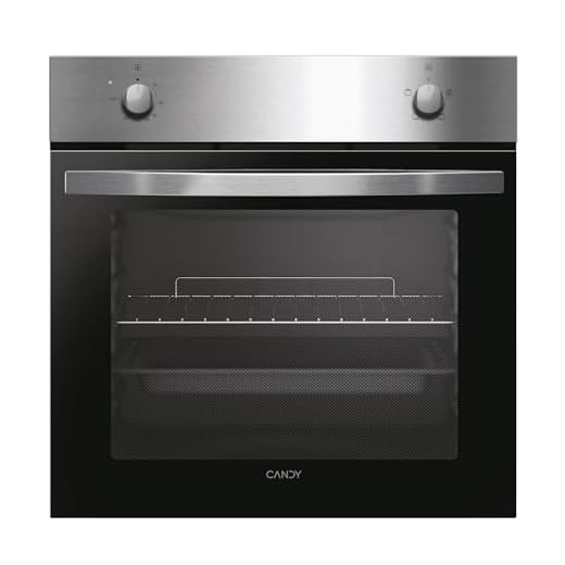 Candy Idea FIDCP X200, Horno Estático, 70L, 2400W, 1 Bandeja y 1 Rejilla, Limpieza Aquactiva, 4 Funciones, 2 Mandos Mecánicos, Puerta Doble Cristal, Inox y Negro