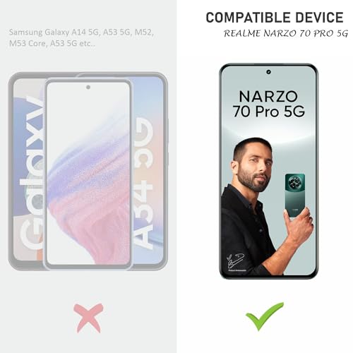 Image of Tempered Glass Screen Protector Compatible For Realme Narzo 70 Pro 5G With Edge To Edge Coverage And Easy Installation Kit, Pack Of 1, Black (Realme Narzo 70 Pro 5G)