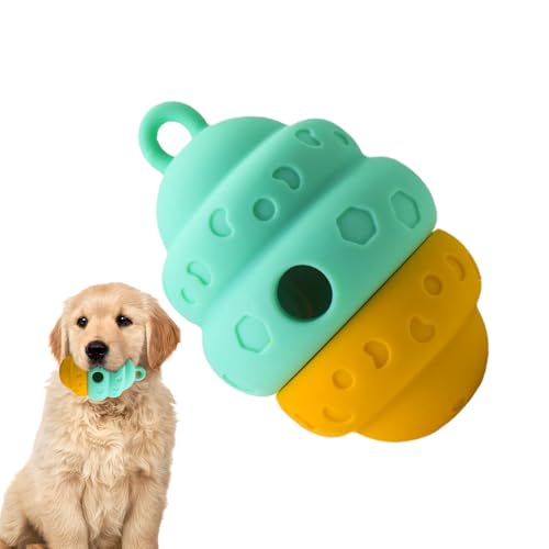 Parlayildiz 犬用フードディスペンサーボール | ゆっくり給餌できるインタラクティブペットフィーダー | 歯がため用のペット嗅ぎゲーム シリコン製 噛む必要性を満たす退屈防止夏場のクレートトレーニングに最適