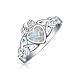 Produktbild Keltische Irische Freundschaft Paare Lünette Opal Claddagh Ringe Für Damen Für Freundin Oktober Geburtsstein Erstellt
