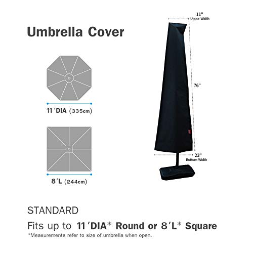 Acoveritt 2Set Umbrella Covers,Patio Waterproof Market Parasol Covers With Zipper For 8Ft To 11Ft Outdoor Umbrellas Large Included A Set Fiberglass Pole #TOP1