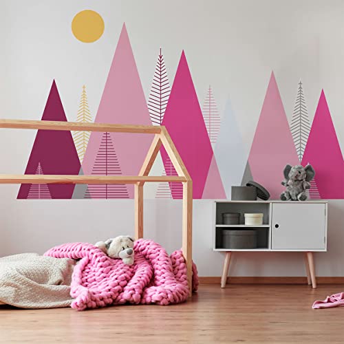 Ambiance Sticker Aufkleber für Kinder, skandinavische Berge, Lucinka, 40 x 60 cm