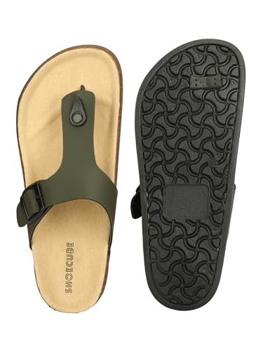 Image of Men V-Shape Thong Slippers | Casual Flip-Flops | Slippers for Men | Lightweight Rubber Sandals | Comfortable Anti-Slip Footwear