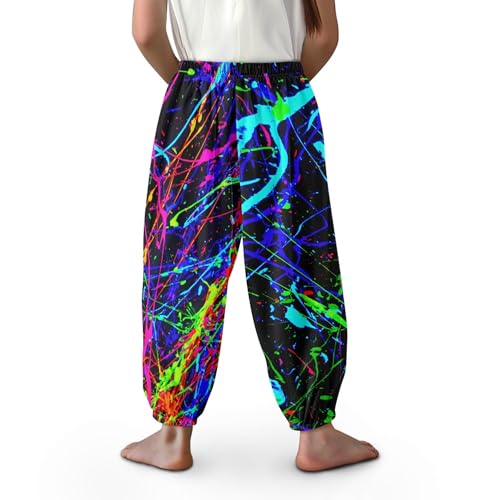 Image of Unisex Little Kids Yoga Trousers Bohemian Beach Pants Baggy Harem Activewear for Boys and Girls Age 3-10