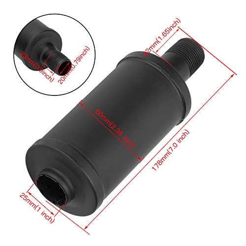 Image of FVRITO Exhaust Muffler Silencer for Predator 196cc 212cc 301cc 420cc Coleman CT200u Trail 200 BT200x CT100u CC100x Go Kart Mini Bike Massimo Baja MB200 KT196 GX160 GX200 Clone 6.5hp Engine Parts Black