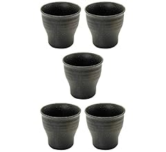 美濃焼 冷酒杯 5個セット 黒備前 399-26-45E(5)