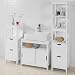 SoBuy Mueble para Debajo del Lavabo,Armario de Baño de Suelo,1 Estante y...