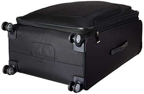 Image of Samsonite Solyte DLX Softside Expandable Luggage with Spinner Wheels, Midnight Black, Checked-Large 29-Inch
