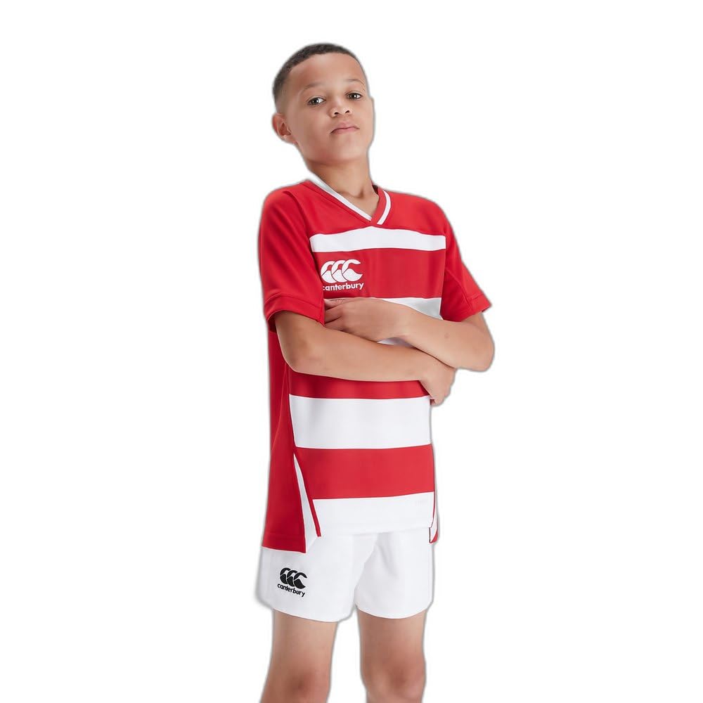 Canterbury Vapodri Evader Hooped Rugby Jersey Camiseta de Rugby. Niños (Pack de 1)