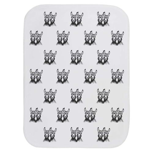 Azeeda 'Happy Donkeys' Baby Burp/Wash Cloth (BC00030214)
