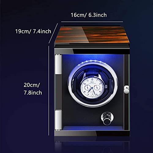 JPXXFM Caja de bobinador automático de un solo reloj con luces coloridas, fuente de alimentación doble, almohadas flexibles para reloj, accesorios silenciosos para motor - imagen 6