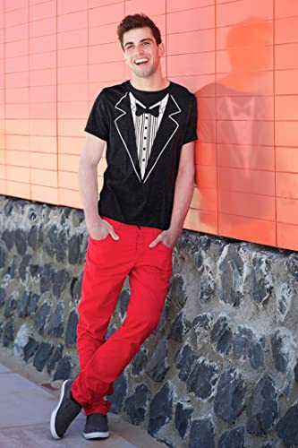 P&B Tuxedo White Funny Men's T-Shirt2