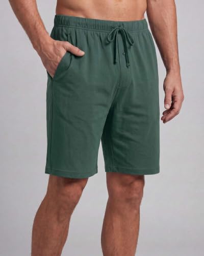 Image of Real Essentials 3 Pack: Mens Cotton Ultra-Soft Knit Sleep Pajama Shorts & Lounge Wear (Available In Big & Tall)