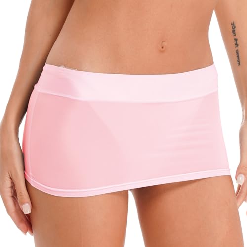 Women's Transparent Mini Skirt Mesh Micro Short Tight Going Out Perspective Bodycon Skirts