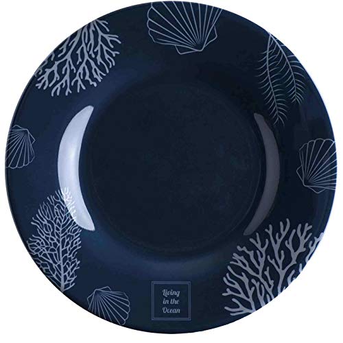 Marine Business Dessertteller, Melamin, 20cm, Navy Weiss - Serie Living einzeln
